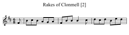 Rakes of Clonmell [2] - staff notation
