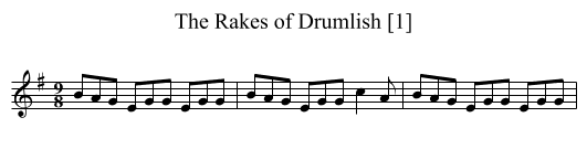 Rakes of Drumlish [1], The - staff notation