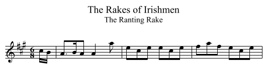 Rakes of Irishmen, The - staff notation