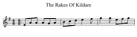 Rakes Of Kildare, The  - staff notation