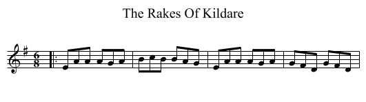Rakes Of Kildare, The  - staff notation