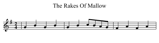 Rakes Of Mallow, The  - staff notation