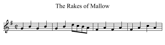 Rakes of Mallow, The - staff notation