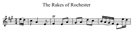 Rakes of Rochester, The - staff notation