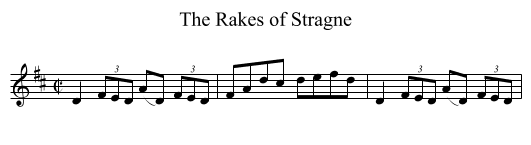 Rakes of Stragne, The - staff notation