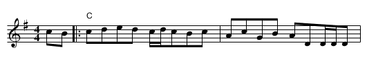 Rakish Paddy - staff notation