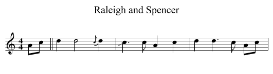 Raleigh and Spencer - staff notation