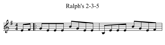 Ralph's 2-3-5 - staff notation