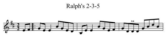 Ralph's 2-3-5 - staff notation