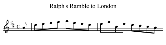 Ralph's Ramble to London - staff notation