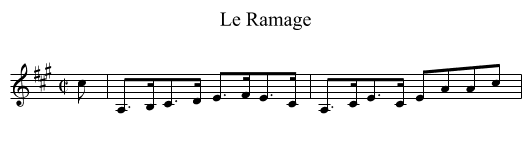 Ramage, Le - staff notation