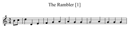 Rambler [1], The - staff notation