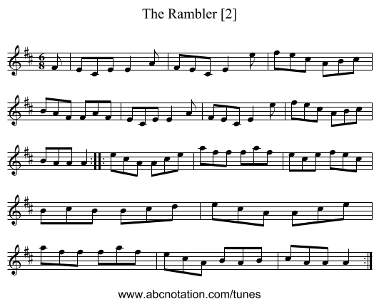 Rambler [2], The - staff notation