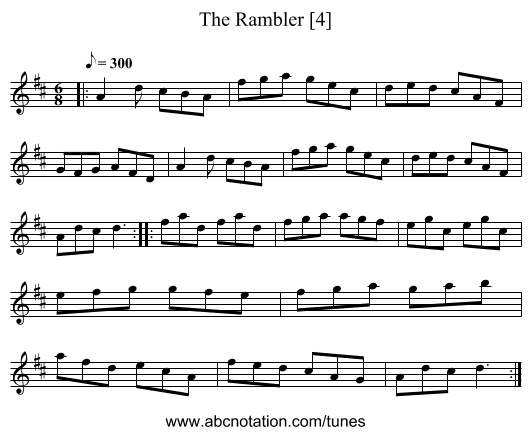 Rambler [4], The - staff notation