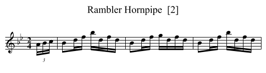 Rambler Hornpipe  [2] - staff notation