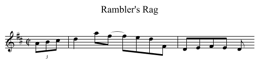 Rambler's Rag - staff notation