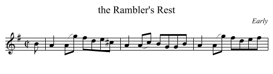 Rambler's Rest, the  - staff notation