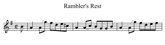 Rambler's Rest - staff notation