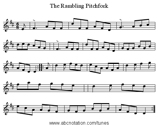 Rambling Pitchfork, The - staff notation