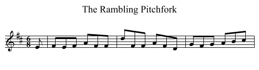 Rambling Pitchfork, The - staff notation