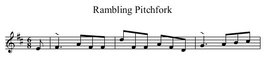 Rambling Pitchfork - staff notation