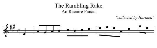 Rambling Rake, The - staff notation
