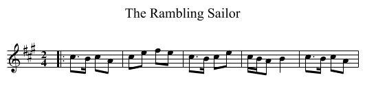 Rambling Sailor, The  - staff notation