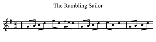 Rambling Sailor, The  - staff notation