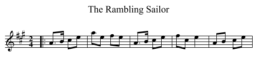 Rambling Sailor, The  - staff notation
