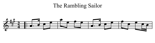 Rambling Sailor, The  - staff notation