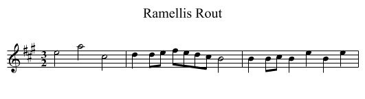 Ramellis Rout - staff notation