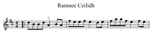 Ramnee Ceilidh - staff notation