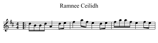Ramnee Ceilidh - staff notation