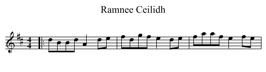 Ramnee Ceilidh - staff notation