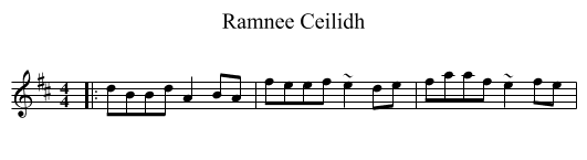 Ramnee Ceilidh - staff notation