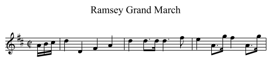 Ramsey Grand March - staff notation
