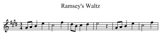 Ramsey's Waltz - staff notation