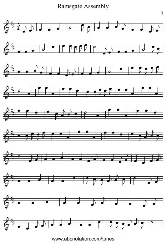 Ramsgate Assembly - staff notation