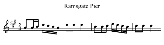 Ramsgate Pier - staff notation