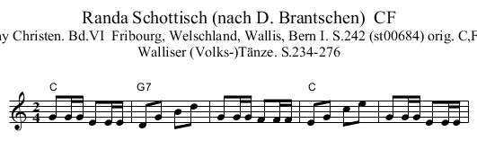 Randa Schottisch (nach D. Brantschen)  CF - staff notation