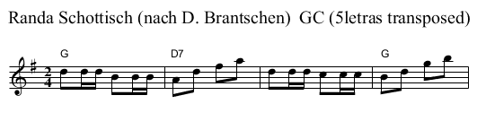 Randa Schottisch (nach D. Brantschen)  GC (5letras transposed) - staff notation