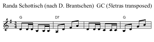 Randa Schottisch (nach D. Brantschen)  GC (5letras transposed) - staff notation