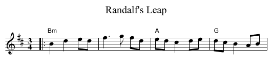 Randalf's Leap - staff notation