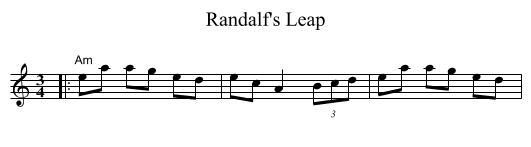 Randalf's Leap - staff notation