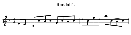 Randall's - staff notation