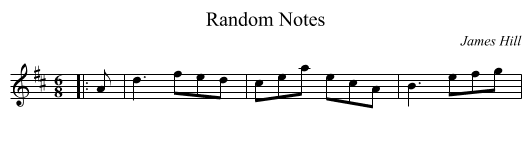 Random Notes - staff notation