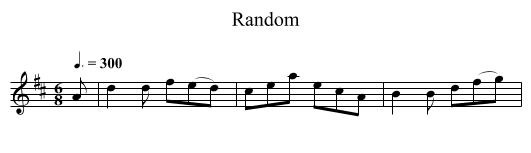 Random - staff notation