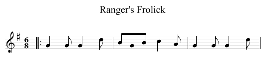 Ranger's Frolick - staff notation