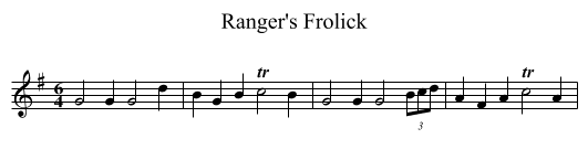 Ranger's Frolick - staff notation