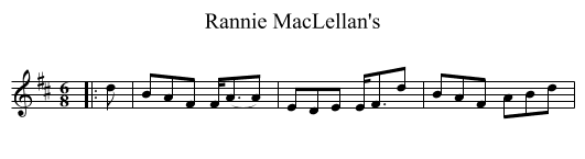 Rannie MacLellan's - staff notation